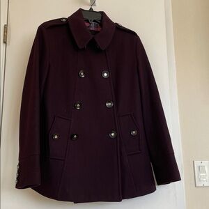 Betsey Johnson Plum Pea Coat